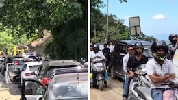 Mussoorie Highway Sees 10-km Jam After Landslide, Tourists Stuck For Hours