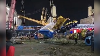 Mumbai Port Mishap: Crane Catches Fire, Overturns During Cargo Unloading, Two Injured