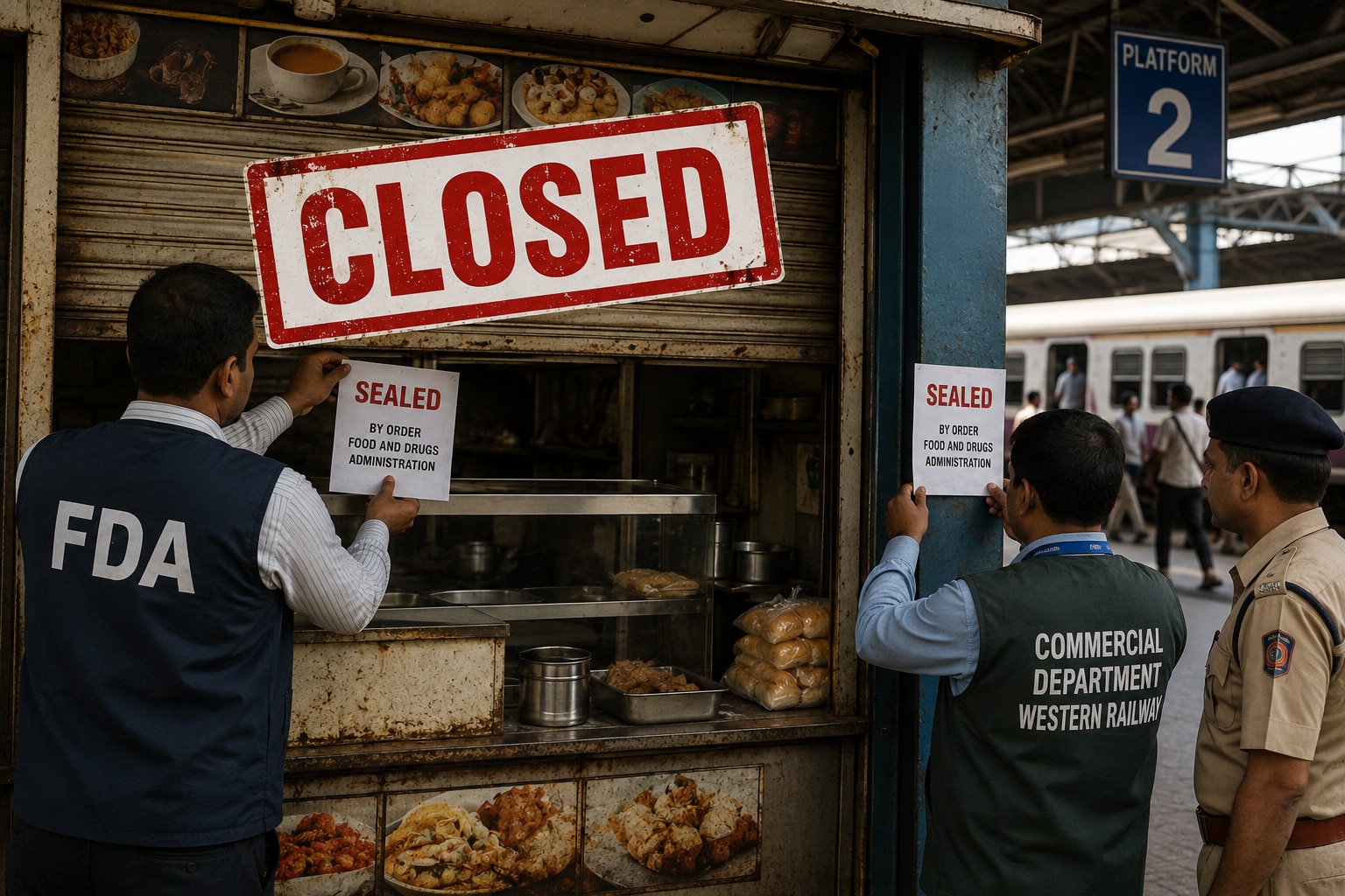 FDA's Big Crackdown: 22 Food Stalls Shut Across Western Railway Stations In Mumbai