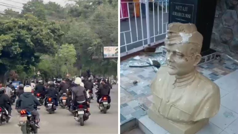 Vehicles Torched, Statues Damaged As Meghalaya Students' Rally Turns Violent