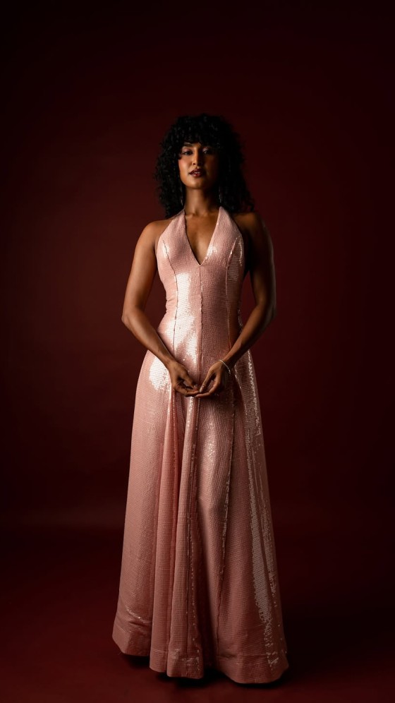 Rida Tharana Stuns In A Blush Pink Statement Gown