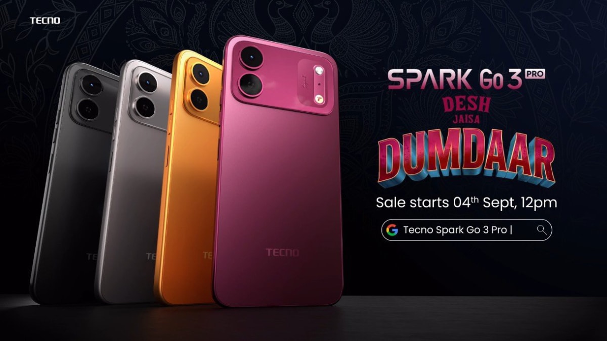 Tecno Spark Go 3 Pro भारत में लॉन्च, 13MP कैमरा, 5200mAh बैटरी, IP69 रेटिंग, ₹15,999 से शुरू