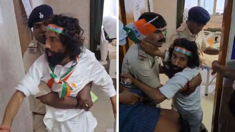 Video: Jharkhand Activist Stopped From Joining Tiranga Yatra, Dragged Into Hospital