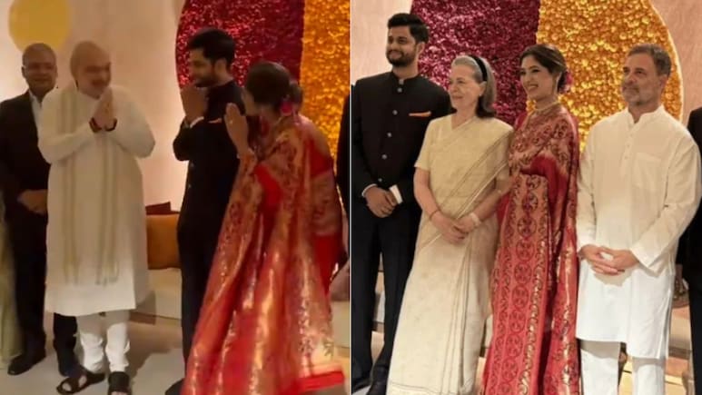 Amit Shah, Rahul Gandhi In One Frame: Rare Political Sight At Wedding Reception