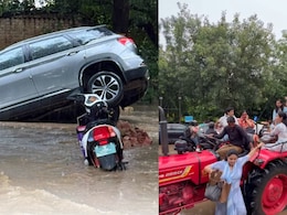 Tractors To Rescue As Gurgaon Rains Drown Honda City, Toyota Fortuner Alike: Video