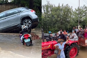 Tractors To Rescue As Gurgaon Rains Drown Honda City, Toyota Fortuner Alike: Video