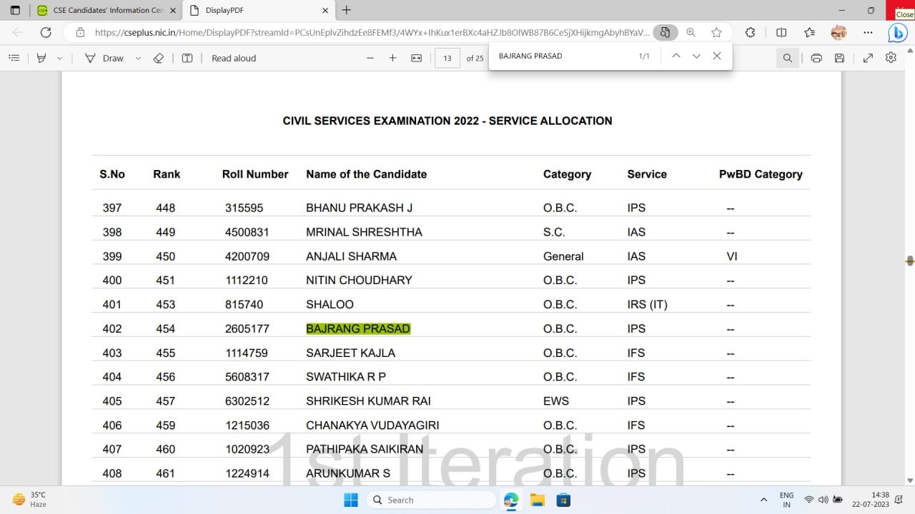 ips bajrang prasad first posting agra upsc success story