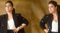 Kajol's Black Blazer, White Camisole, And Long Skirt Make A Chic Trio