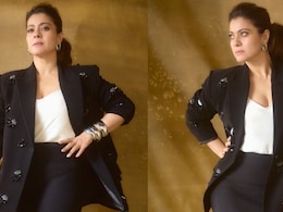 Kajol's Black Blazer, White Camisole, And Long Skirt Make A Chic Trio