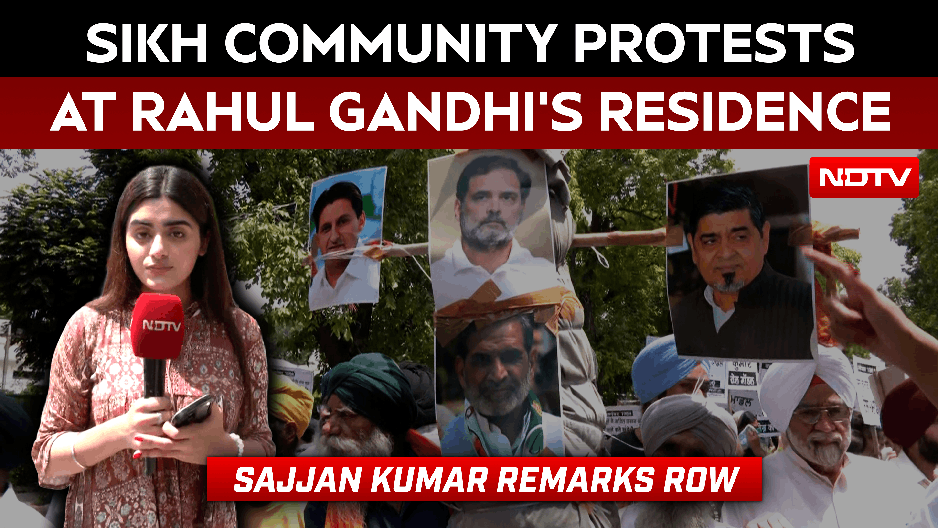 Sikh Protesters Demonstrate At Rahul Gandhi&rsquo;s Residence Over Sajjan Kumar Remarks