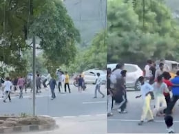 Tensions In Andhra As Student Groups Clash On Road, Hit Each Other With Sticks