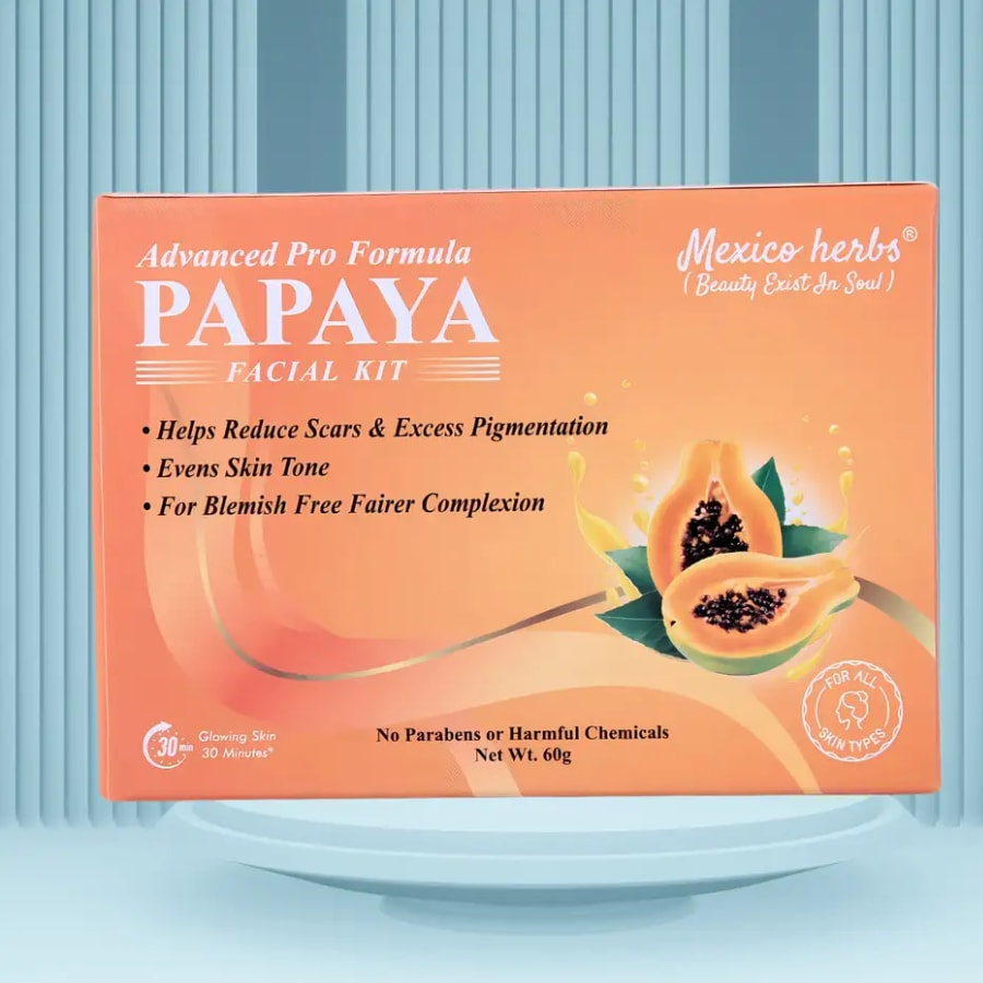 Click here to buy: MEXICO HERBS Glowing Skin Papaya Facial Kit For Women Click here to buy: MEXICO HERBS Glowing Skin Papaya Facial Kit For Women
