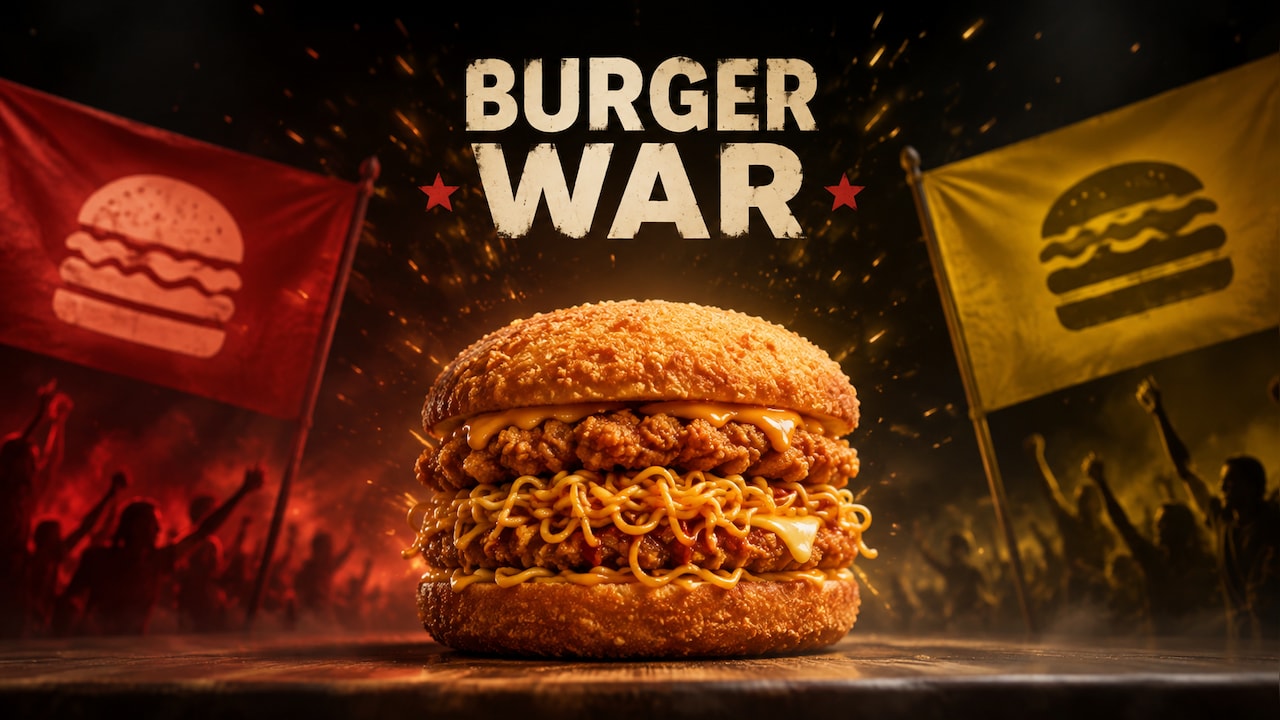 India's Burger War Heats Up — And Now Noodles Are Getting Sandwiched In
