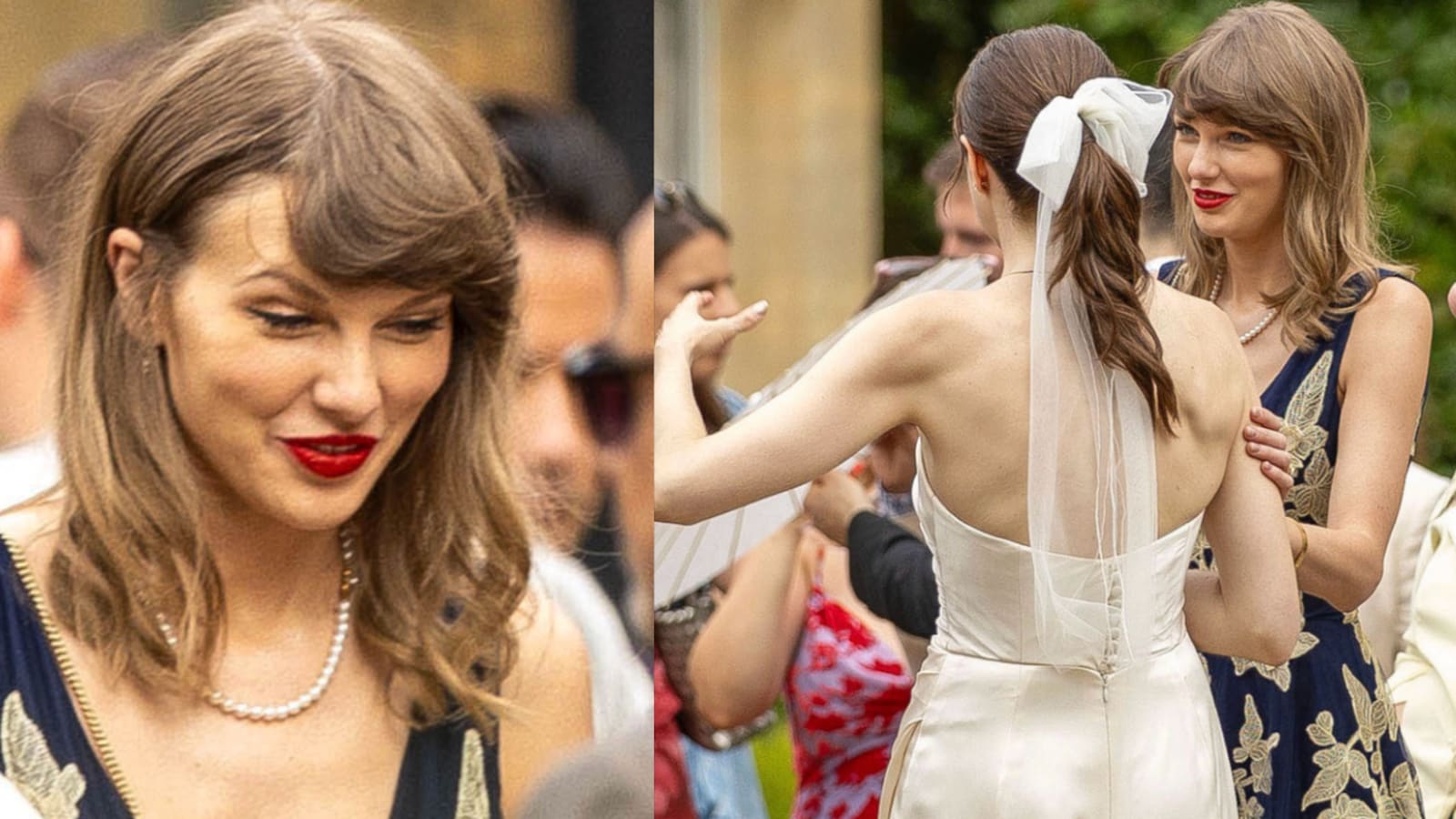 Taylor Swift Debuts Shorter Hair at UK Wedding Without Travis Kelce