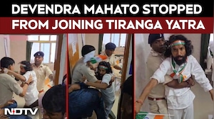 Video Shows Jharkhand Student Leader Devendra Mahto Being Restrained Ahead Of Tiranga Yatra