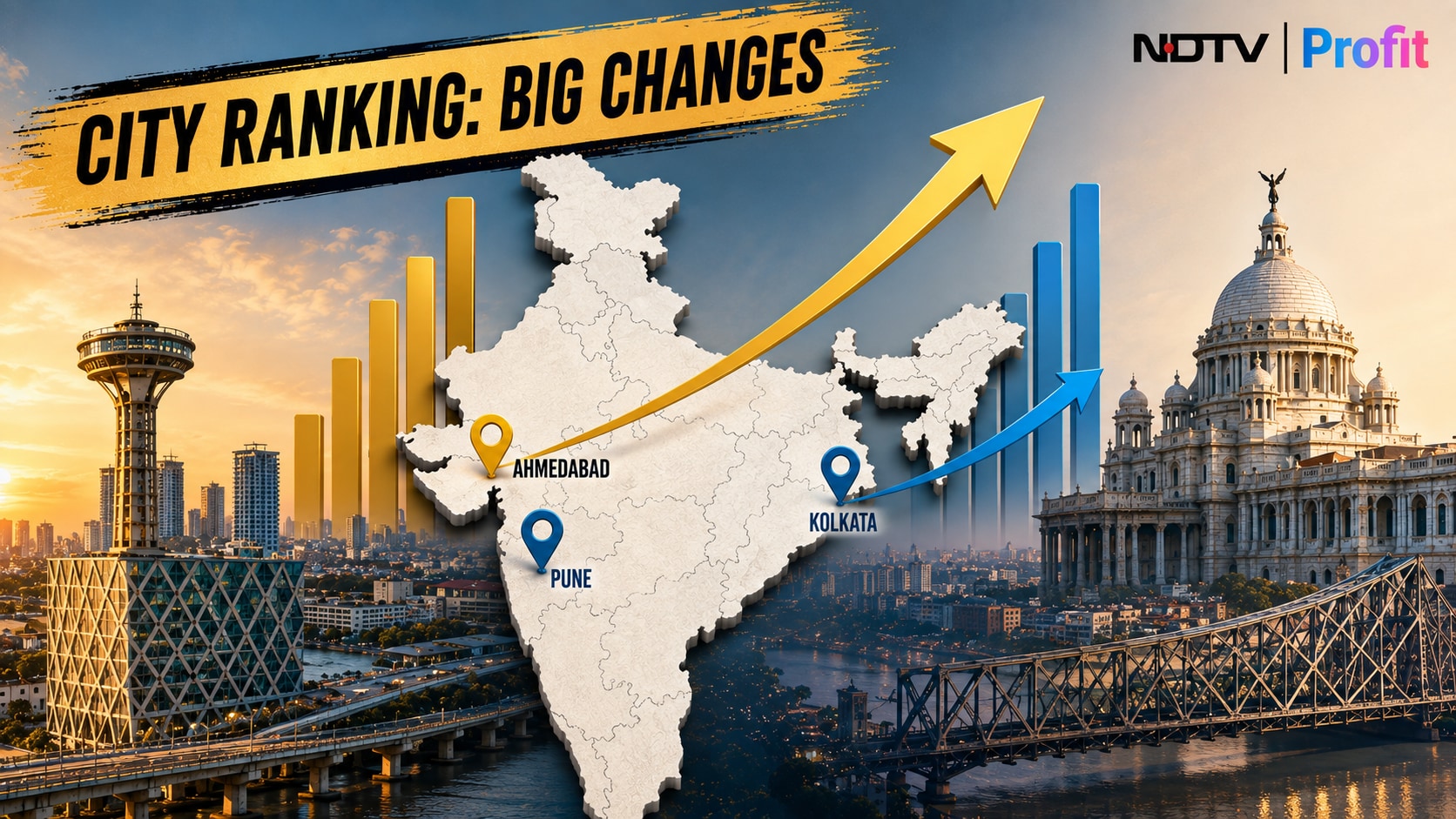 Ahmedabad Leapfrogs Six Spots to Claim India's No. 2 City Ranking, Kolkata Too Roars Back