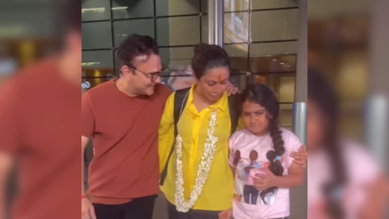Video: Manasi Parekh Breaks Down After Reunion With Husband, Daughter In Mumbai After Nepal Flood