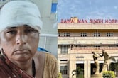 महिला गई थी SMS हॉस्पिटल, सिर पर गिर गया पंखा, लगे 12 टांके