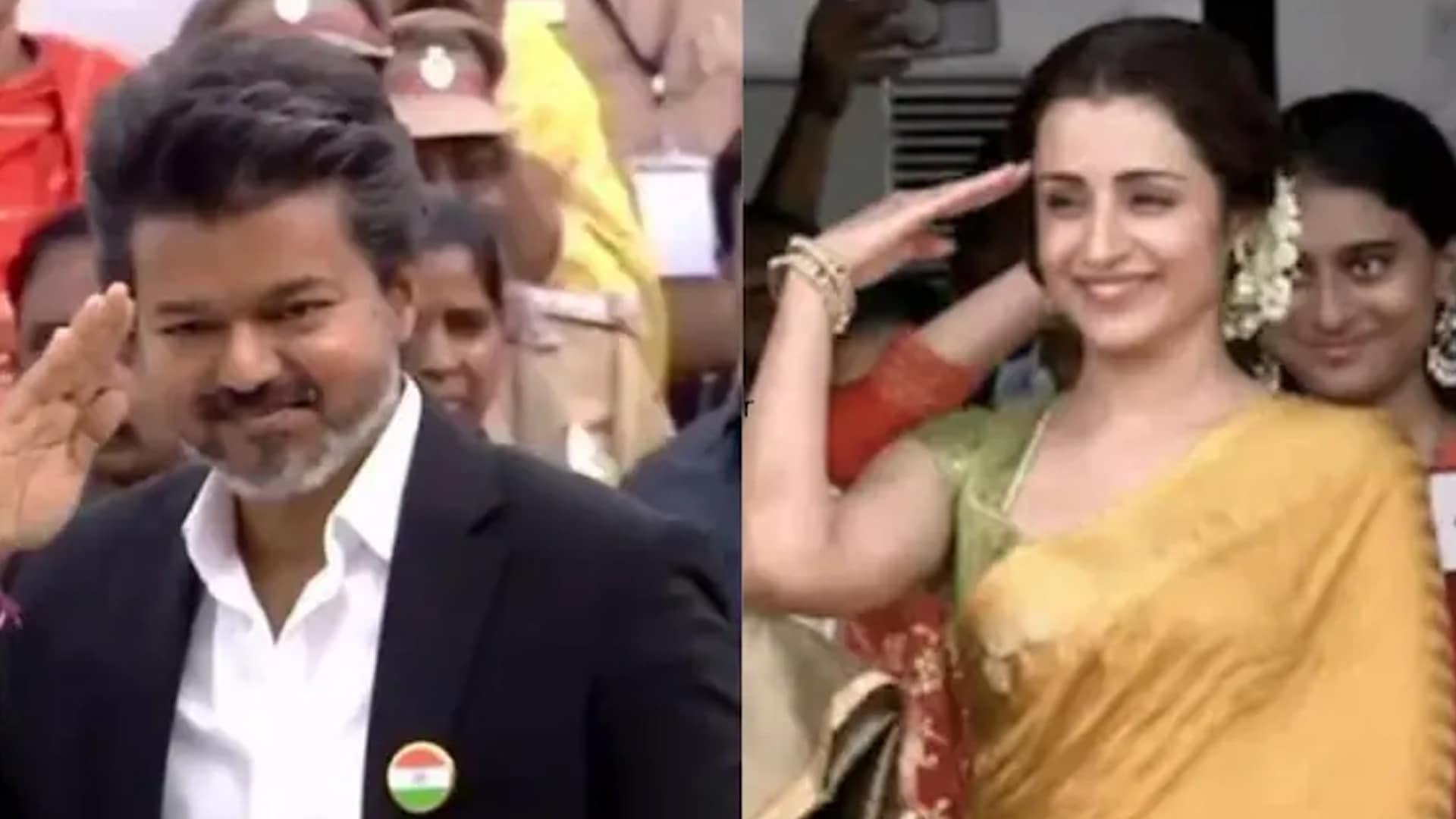 Trisha Krishnan Salutes Tamil Nadu Chief Minister Vijay At Independence Day Event, Video Goes Viral