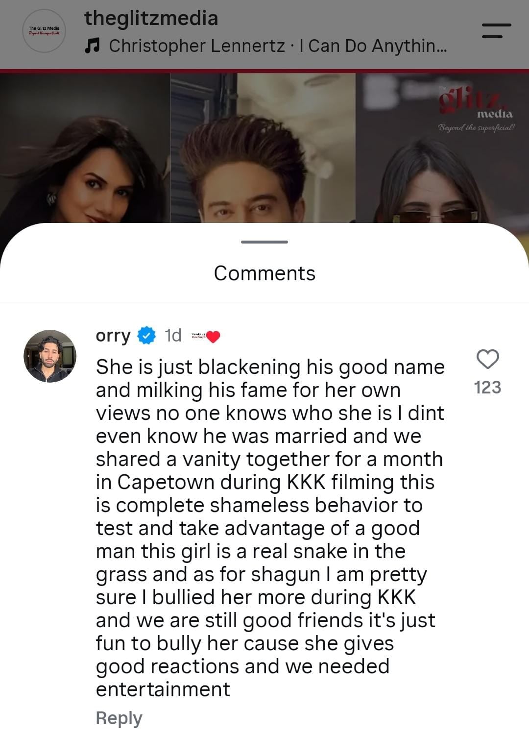 The comment The comment