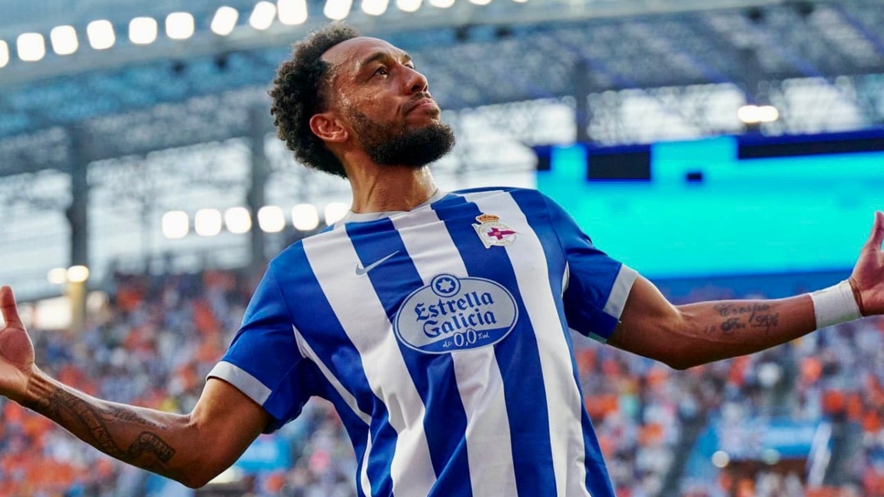 Pierre-Emerick Aubameyang Scores But Deportivo La Coruna Held On La Liga Return