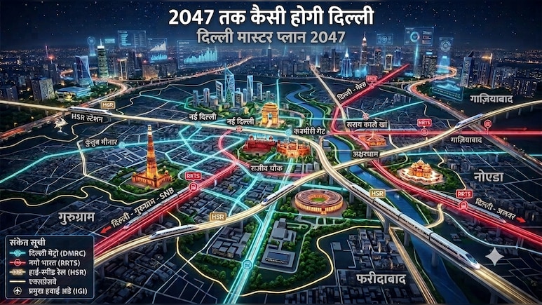मुंबई जैसे 24 घंटे दौड़ेगी दिल्ली, हापुड़-बागपत, सोनीपत-मानेसर, अलवर तक पूरे NCR में हाईस्पीड कनेक्टिविटी, मास्टर प्लान 2047 का डिटेल