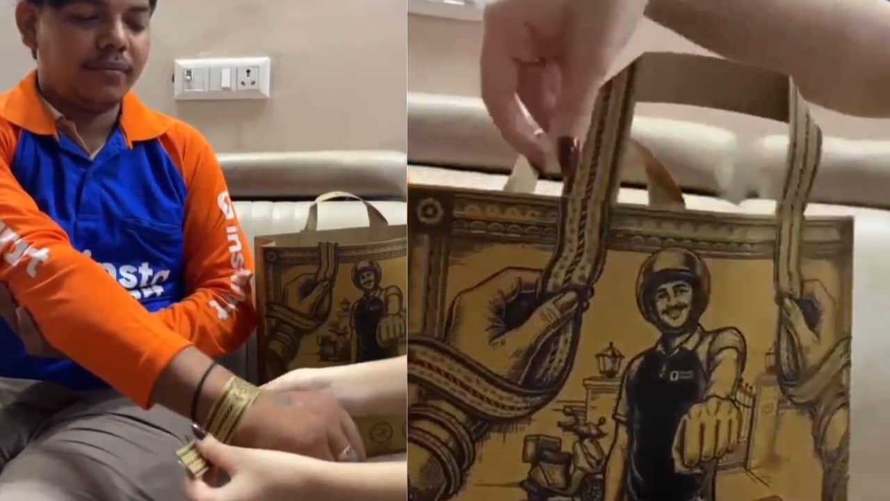 Video: Swiggy's Raksha Bandhan Idea Turns Delivery Bag Handles Into Rakhis