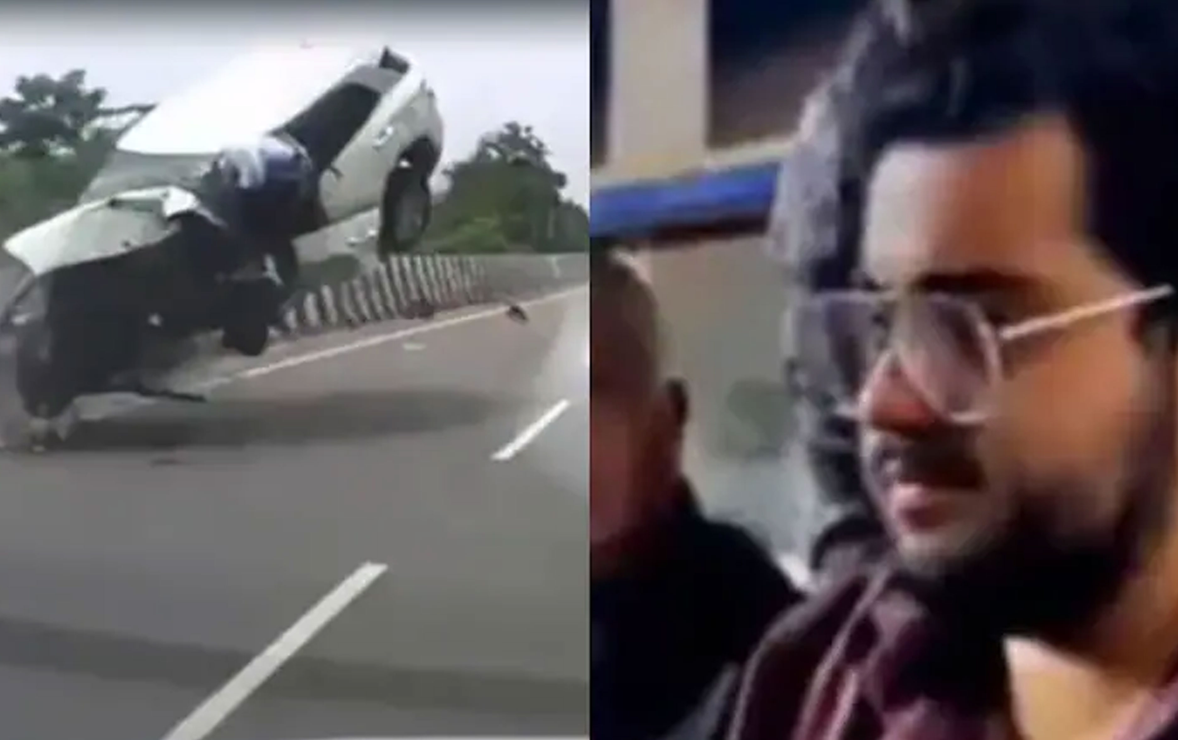 Dashcam Video Shows Atiq Ahmed's Son's Car Crashing Into Roadside, Killing 2