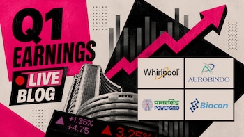 Q1 Results Live Updates: Power Grid, Biocon, Aurobindo Pharma, PB Fintech, Whirlpool India Earnings In Focus