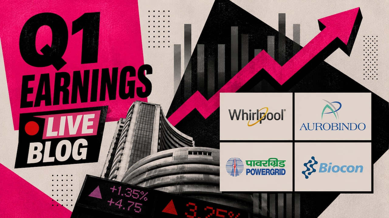 Q1 Results Live Updates: Power Grid, Biocon, Aurobindo Pharma, PB Fintech, Whirlpool India Earnings In Focus