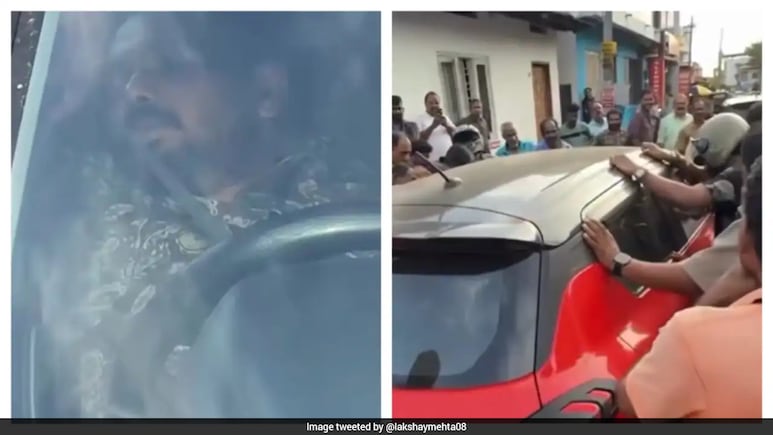 बीच सड़क पर गाड़ी रोककर 'कुंभकरण' की नींद सो गया बंदा, कार हिलाते रह गए लोग टस से मस नहीं हुआ बंदा