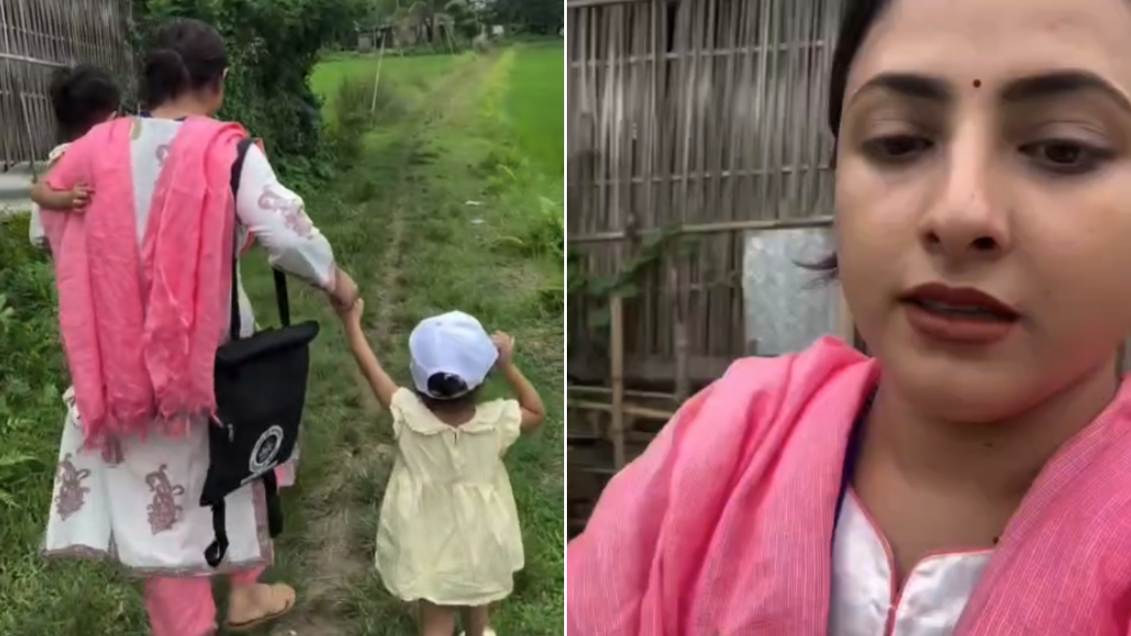 Viral Video Shows Assam Teacher On Census Duty With 2 Children By Her Side