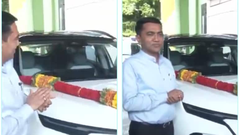Goa Chief Minister Pramod Sawant Replaces Diesel SUV With Tata Harrier EV: Watch