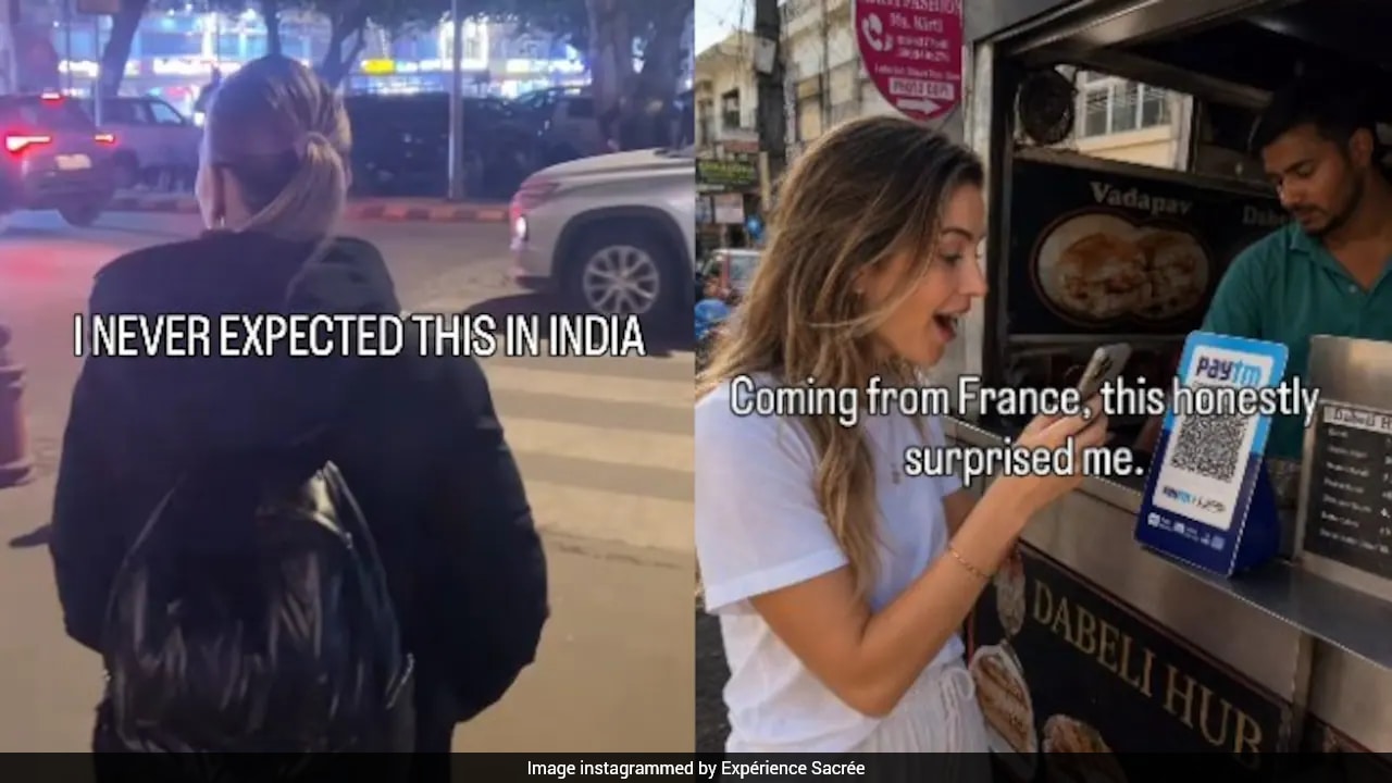 "Scan, Pay, Done": French Woman Amazed After Seeing UPI QR Codes Everywhere In India
