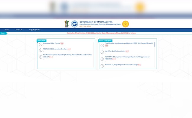Maharashtra NEET UG 2026 Counselling: Choice Filling Begins, Check Dates