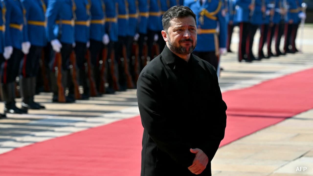 As Russia, Ukraine Trade Missiles, Zelensky Lands In Moscow-Friendly Serbia