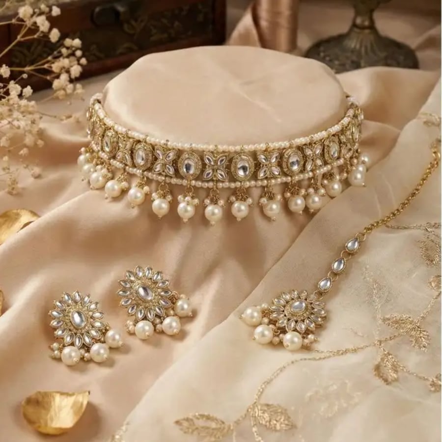 Click here to buy: Reesha Jewel Alloy Gold-Plated Jewellery Set Click here to buy: Reesha Jewel Alloy Gold-Plated Jewellery Set