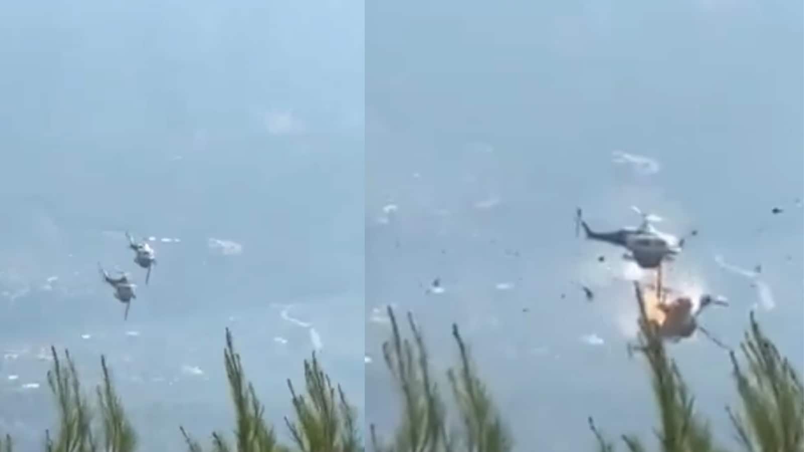 Video: 2 Helicopters Collide Mid-Air While Battling Greek Wildfires