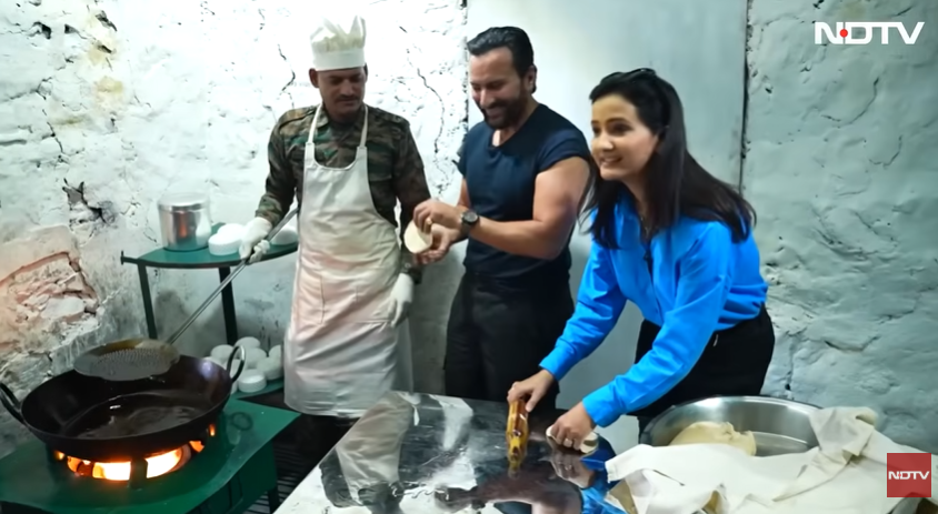 NDTV Jai Jawan 2026: Saif Ali Khan Learns To Make Puris In Uri Army Cookhouse
