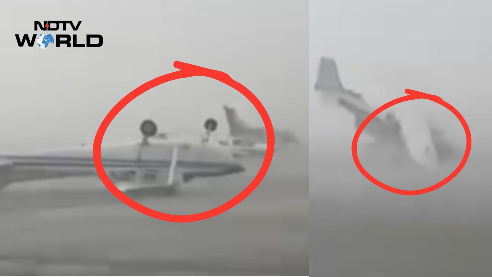 आंधी ऐसी कि गुलाटी मारने लगे प्लेन, इटली के एयरपोर्ट पर 120 KM/H की रफ्तार से आया तफान- VIDEO