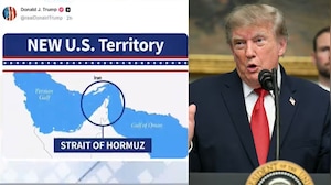 Trump Shares Image Labeling Strait Of Hormuz As 'New US Territory'