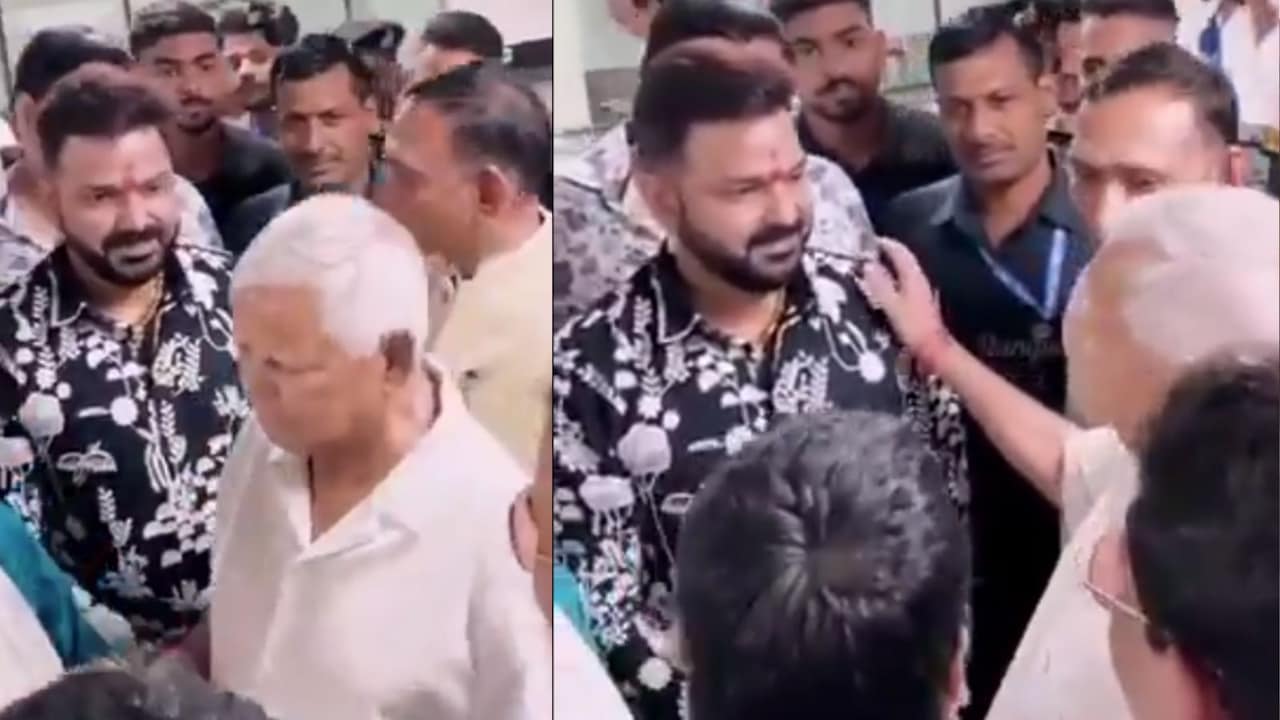 'चाचा, बहुत दिन बाद मिले', पवन स‍िंह ने लालू यादव के पैर छूकर ल‍िया आशीर्वाद, VIDEO वायरल