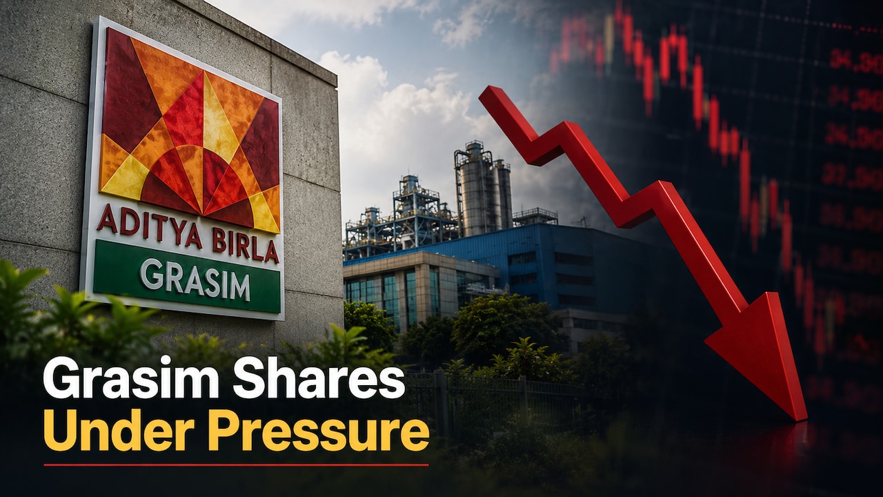Grasim Industries Shares Fall Nearly 3% Even After Q1 Profit Swings to Rs 247 Crore