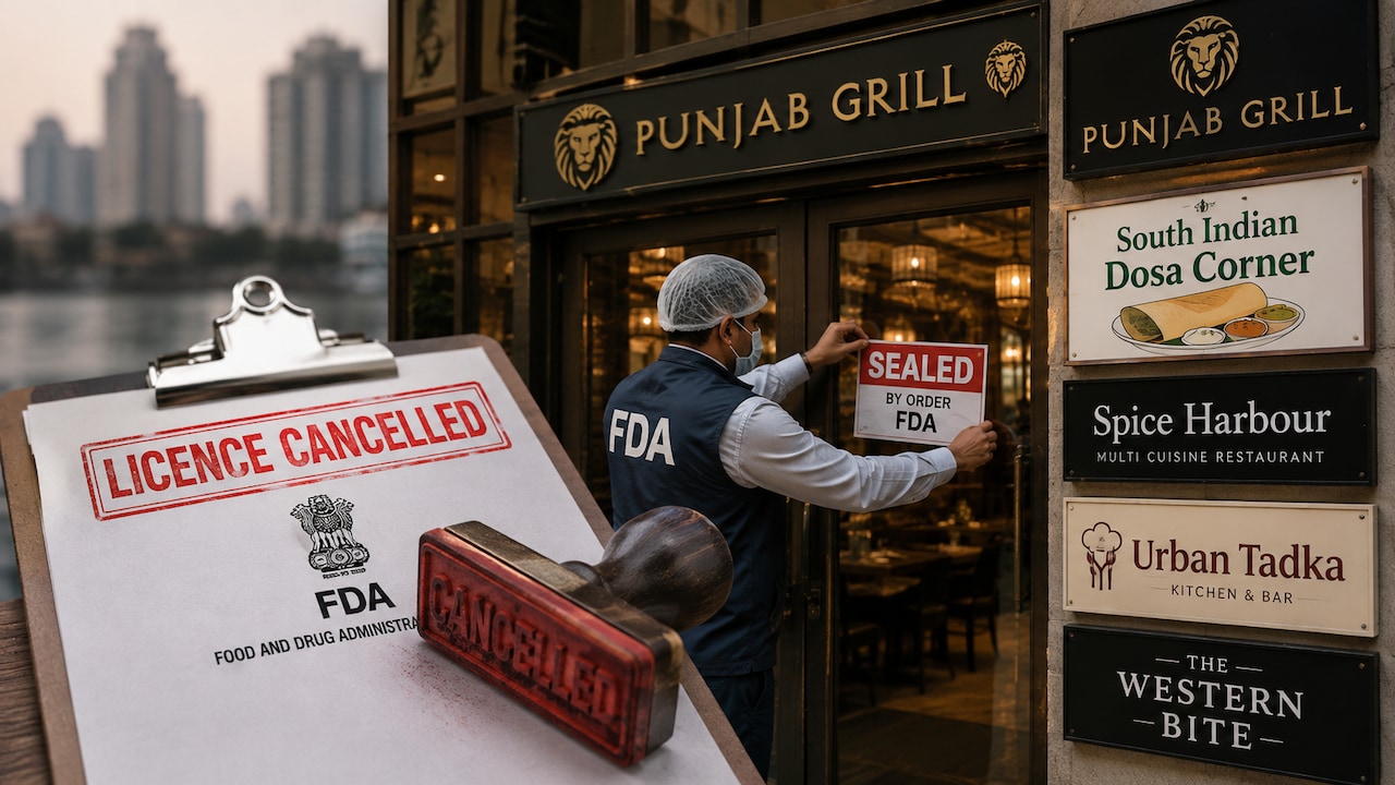 FDA Suspends Licences Of Punjab Grill, South India Dosa Corner, 3 Others In Mumbai, Navi Mumbai