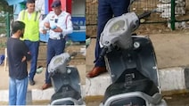 Gurugram Scooter Rider Shocked By Rs 1 Lakh Pending Traffic Fines