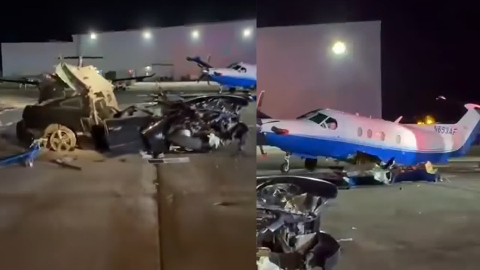Video: Drunk Teen Fleeing Police Crashes Mustang Into Parked Plane