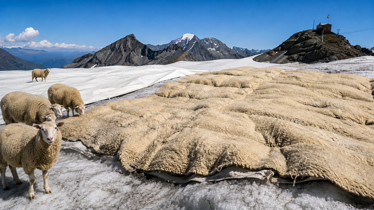Swiss Scientists Turn To Sheep’s Wool In Fight Against Melting Glaciers