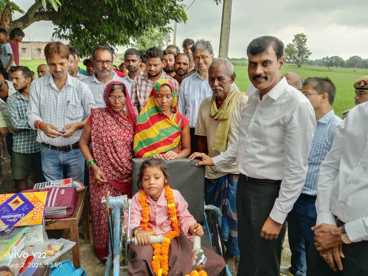 ballia dm ias mangla prasad singh provides tricycle disabled girl ragini ballia dm ias mangla prasad singh provides tricycle disabled girl ragini
