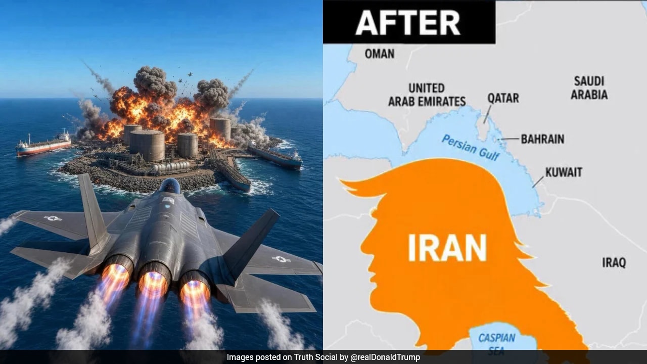 Trump Puts His Face On Iran Map In Latest AI-Powered Online Attack On Tehran Trump Puts His Face On Iran Map In Latest AI-Powered Online Attack On Tehran