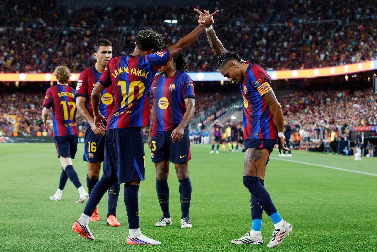 Yamal, Raphinha Bag Braces As Barcelona Rout Rayo Vallecano